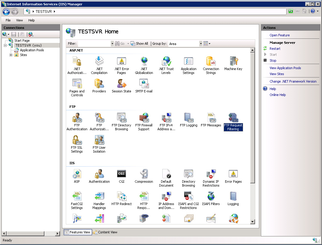 Windows Server 2008R2 Secure Ftp