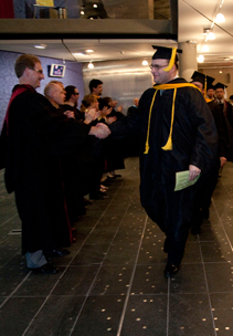 Joe at Master's graduation